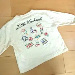 リトルウィークエンド 100cm Little Weekend ロンT　ホワイト