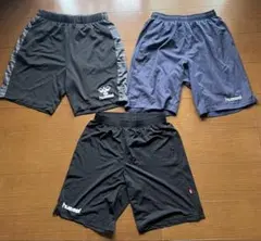 hummel ハーフパンツ ブラック/ネイビー 3点セット