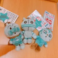 アンパンマン ふわふわぬいぐるみキーホルダー 3点セット それいけ！アンパンマン ふわふわぬいぐるみマスコット 3点セット