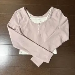 【GU】キッズ 長袖カットソー セット ピンク