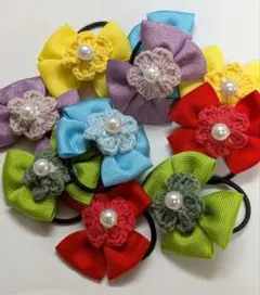 キッズ　ヘアゴム　ハンドメイド