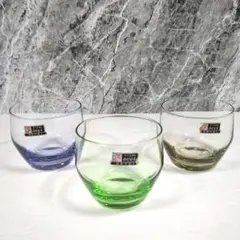クリスタル FOCUS SEYEI 瀬栄陶器 ガラスコップ 3個セット