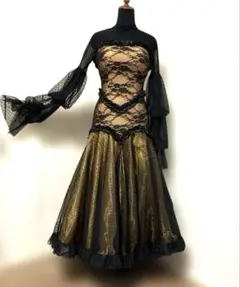 ジャンク品【社交ダンス】タカダンス　ブラック×ブラウン　スタンダードドレス ジャンク品【社交ダンス】タカダンス ブラック×ブラウン スタンダード
