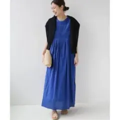 JOURNAL STANDARレーヨンリネンピンタックフレンチスリーブワンピースのサムネイル