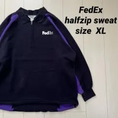 FedEx halfzip sweat 古着 ハーフジップスウェット企業
