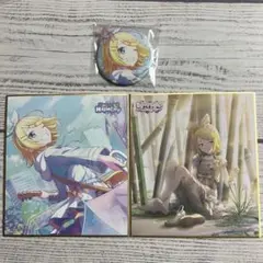 【 プロセカ 】鏡音リン　色紙　グリッター缶バッジ