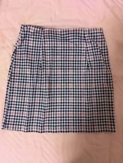 チェック柄タイトスカート
