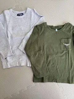 キッズ 長袖カットソー 2枚セット 110cm 120cm