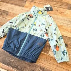 BREEZE【フード収納可】バイカラーウィンドブレーカー 撥水加工 100cm