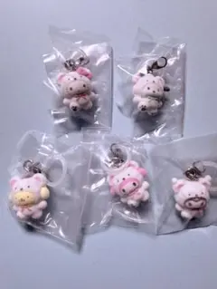 サンリオ ふわふわスノー めじるしアクセサリー　5個セット