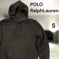 ポロラルフローレン パフォーマンス パーカー 黒 S ロゴ刺繍 ブラック
