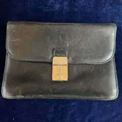 【スレキズあり】BALLY バリー レザー セカンドバッグ クラッチバッグ 黒