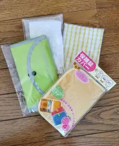 まとめ売り　メッシュカバー、、不織布バッグ、布巾、ガーゼハンカチの4点セット