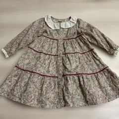 花柄ティアードワンピース（長袖）