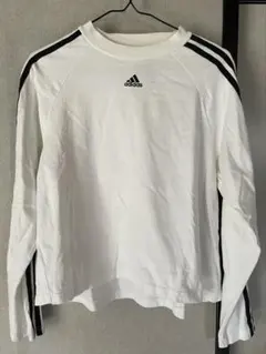 adidas⭐️クロップド丈 長袖tシャツ カットソー ホワイト