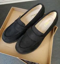 Chico フーズフーチコ 黒 Who'sWho スエード ローファー 厚底