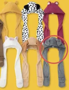 ディズニー　フード付マフラー　トランプ