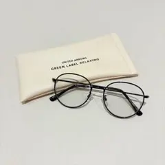 green label relaxing ラウンドフレームメガネ ブラック 伊達