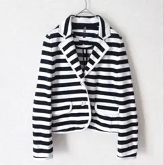 TOMMY HILFIGER ボーダー柄スウェットテーラードジャケットのサムネイル