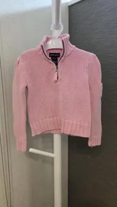 RALPH LAUREN ピンク ニットカーディガン 4/4T