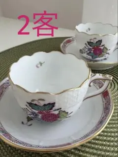 Herend ヘレンド アポニー ピンク AP カップ＆ソーサー 1客 - メルカリ