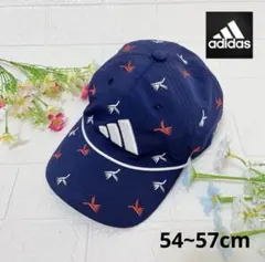 【極美品】アディダスゴルフ サマーオープン キャップ 紺 刺繍 レディースキッズ