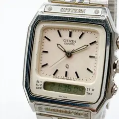 CITIZEN メンズ 腕時計 80年代 クォーツ アナデジ 稼働 572