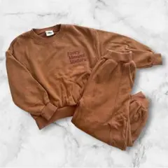 バースデイ マイリトルワンダー スウェット セットアップ ブラウン 110