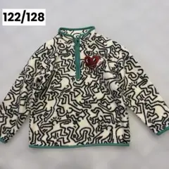 美品❣️ H&M キースヘリング　フリース　122/128 ハーフジップ