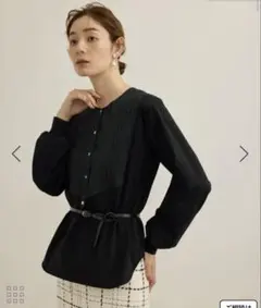 極美品】ROPÉ（ロペ）パールボタン 長袖シャツ ネイビー 38 - メルカリ