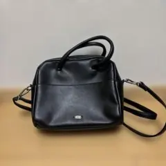 ブラックショルダーバッグ 合成皮革