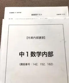 鉄緑会 中1 数学 テキスト・プリント等配布物 1年分全て 数学基礎講座 2023年 鉄緑会 中1数学テキスト - メルカリ