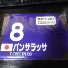 パンサラッサ　JC ジャパンカップ　ミニゼッケン　競馬　JRA