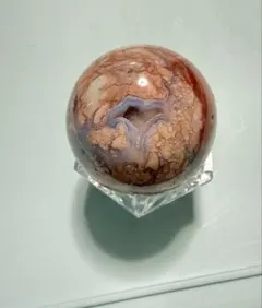 フラワーゲート 桜瑪瑙　スフィア 台座付き