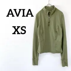 AVIA 【XS】ハーフジップ トレーナー オリーブグリーン