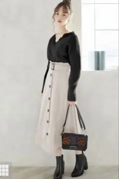 GRL レースドッキングカシュクールニットトップス M ブラック