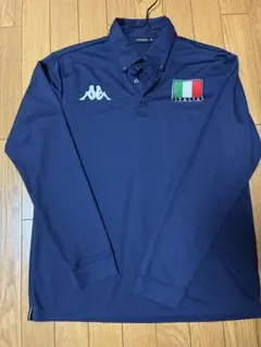 Kappa ネイビー ポロシャツ XOイタリア国旗刺繍