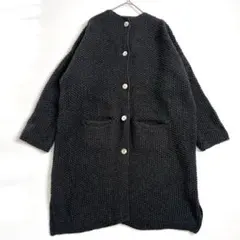 美品✨sosotto ソソット ヤク 鹿の子編みニットコート ロングカーディガン