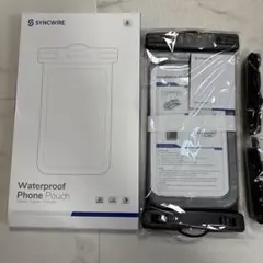 スマホ防水ケース　カバー　海　プール　２個セット　黒と透明