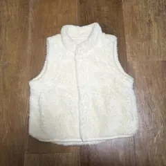 ボアフリース　ベビーベスト　ホワイト
