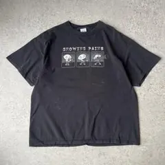 00s 人類の進化パロディ プリントTシャツ ユーロボディ BOXシルエット 