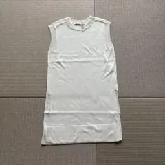 セオリーリュクス　ホワイト ノースリーブ ロングニット