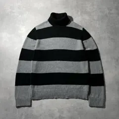 00s ESPRIT heavy stripe cotton sweaterのサムネイル