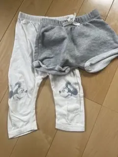 レギンス　ショートパンツ　ベビーギャップ　baby GAP ミッキー　ミニー