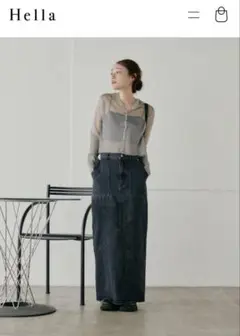 HELLA 黒 ロングタイトスカート サイズ40