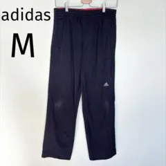 アディダス トラックパンツ【M 】黒 赤 3本線 ジャージ ジャージ