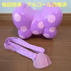 [廃盤]ポップコーンバケット　ミニー　ドットリボン　パープル　デイジー　ディズニ