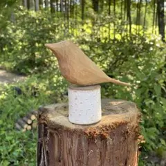 世界にひとつだけ・手彫り＊ナチュラルウッドの鳥