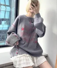 w closet グレー ニット