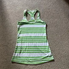 Y2k Lululemon ボーダー タンクトップ グリーンのサムネイル